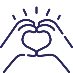 heart hand icon